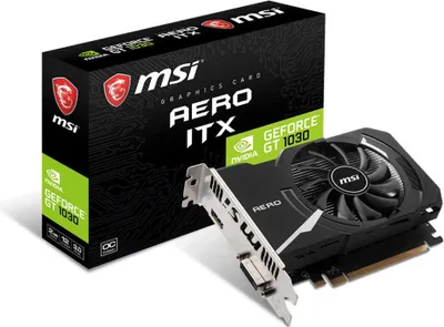 Produktbild von MSI AERO ITX V809-2824R, GeForce GT 1030, 2 GB, GDDR4, 64 Bit, 3840 x 2160 Pixel, PCI Express x16 3.0