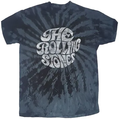 Obrázok produktu pre The Rolling Stones 70's Logo (Wash Collection) Dip-Dye On Black L Tričko