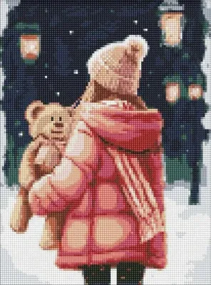 Image de Mosaïque en diamants - Promenade hivernale 30 x 40 cm - Ideyka