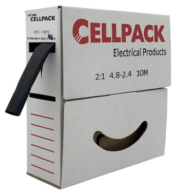 Productafbeelding van CELL Rollcontainer SB 4,8-2,4-.1, krimpkous zwart, 10 meter, artikelnummer 127049