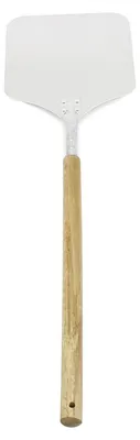 Obrázok produktu pre Hliníková lopata na pizzu s drevenou rukoväťou – lopata na pizzu s dĺžkou 83 cm, šírkou 22 cm – pevná pekárska lopata / lopata do pece na pizzu, rúry a grilu – príslušenstvo na pizzu pre domácnosť a gastronómiu