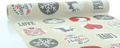 Produktbild von Sovie HOME Weihnachtstischläufer Mieke aus Linclass® Airlaid 40 cm x 4,8 m, 1 Stück - Cottage Style