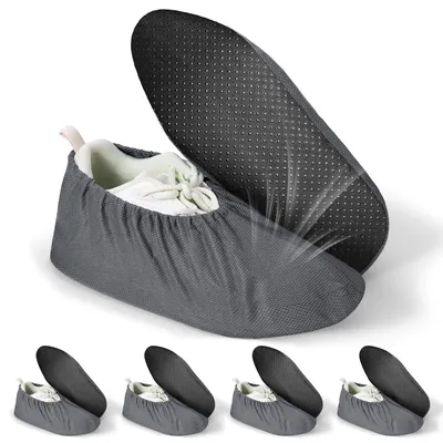 Image de Protège-chaussures réutilisables, lot de 5 paires antidérapantes