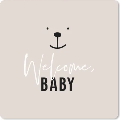 Produktbild von MuchoWow® Mauspad Mousepad Sprichwörter - Zitate - Willkommen Baby - Kinder - Baby - Jungen - Mädchen 30x30 cm - Mousepads - Maus Mat - Pad - Mausunterlage - Gaming
