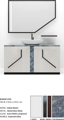 Immagine prodotto di Weiß Badezimmer Waschbecken Armaturen Badezimmer Möbel Italien Stil