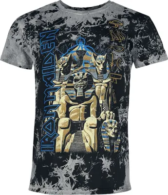 Produktbild von Iron Maiden T-Shirt Herren Powerslave charcoal Band-Merch, Bands 100% Baumwolle S