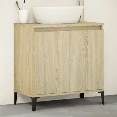 Produktbild von Möbel Waschbeckenunterschrank Sonoma-Eiche 58x33x60 cm Holzwerkstoff - Badspiegel 847408