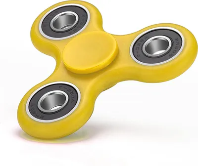 Produktbild von Fidget Spinner Tri Kreisel mit High-Speed Kugellager Anti-Stress Hand Toy Gelb