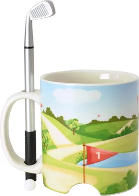 Produktbild von Golf Kaffeebecher mit Ball und Schläger-Stift