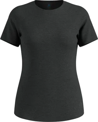 Dunkelgraues Odlo Active 365 T-Shirt mit Rundhalsausschnitt und kurzen Ärmeln