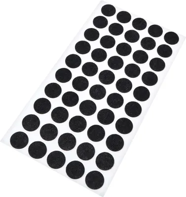 Produktbild von Adsamm® | 50 x Filzgleiter | Ø 16 mm | Schwarz | rund | 1.5 mm dünne selbstklebende Filz-Möbelgleiter in