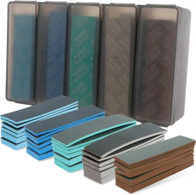 Imagen del producto de Lijas para lijadora, 30 unidades, granos 180-2500, flexibles, para madera y metal