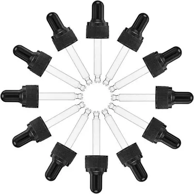 Produktbild von Famanu Glas-Dropperflaschen 10 ml - Set von 24 mit Gummitropfer und Schraubverschluss