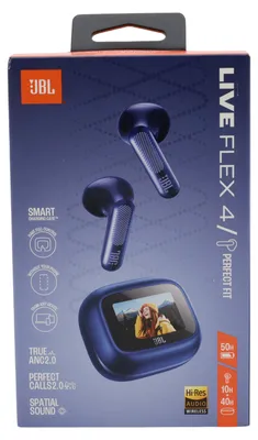 Productafbeelding van JBL Live Flex 4, Draadloos, 20 - 40000 Hz, Gesprekken / muziek / sport / vrijetijd, Koptelefoon met microfoon, Blauw