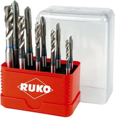 Produktbild von RUKO Maschinengewindebohrer-Satz HSS, 10tlg., M4–M10, DIN 371 Form B - A245055