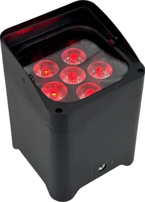 Obrázek produktu pro LED parní světlo, 6x18W RGBWA UV, bezdrátové ovládání, černé, zástrčka EU