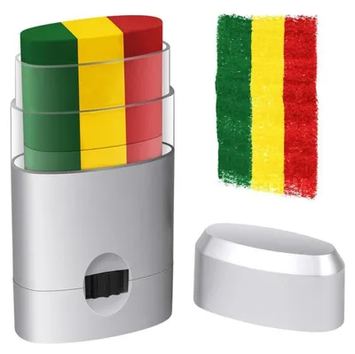 Produktbild von Schminkstift Regenbogen Grün Gelb Rot für Ghana & Sportevents