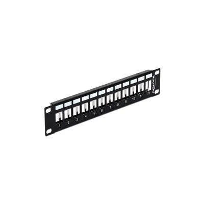 Produktbild von DeLOCK 43326, Rackeinbau, 1U, Schwarz, Metall