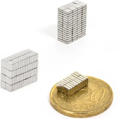 Produktbild von 5 x Oblique Unique Neodym Magnet N38 3 x 3 x 1 mm
