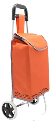 Image de Chariot de courses, léger, pliable, orange