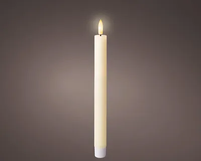 Immagine prodotto di Candele LED con funzione timer 24 cm set di 2 candele crema / bianco caldo