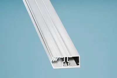 Produktbild von 500cm Aluminium Deckprofil Rand einfach Grau