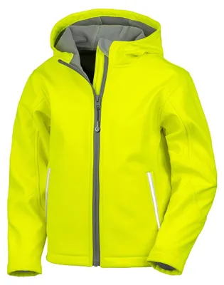Produktbild von Result Core - "TX" Softshelljacke mit Kapuze für Kinder PC6535 (140) (Neon-Gelb)