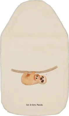 Produktbild von Mr. & Mrs. Panda Wärmflasche Faultier Kind - Weiß - Geschenk, Kuschelwärmflasche, Wärmflaschen, Baby, Wärmekissen, Mom-life, mit Bezug, Mama, Bettflasche, Mutter, Geburt
