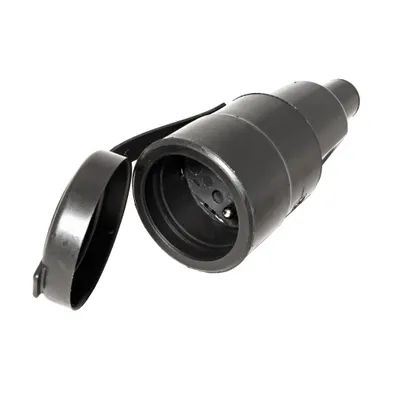 Obrázek produktu pro BACHMANN Konektor 250V/16A samice (zásuvka), CEE 7/5, na kabel, IPx4, černý (919.169) (19.07.3789)