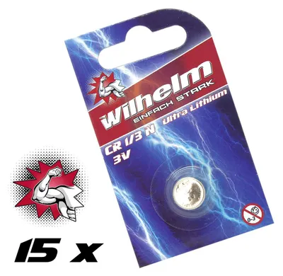Produktbild von 15 x WILHELM 1/3N 3V Photo Lithium CR1/3N DL1/3N Blister