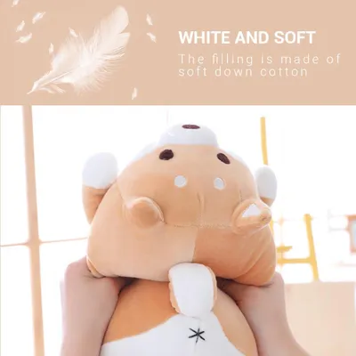 Image de Chien Akita mignon, poupée en peluche, jouet, coussin moelleux, jouet, cadeau