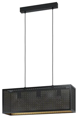 Produktbild von Hängeleuchte SALLICANO schwarz, gold E27 3X40W L:73 B:20 H:110cm dimmbar