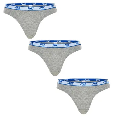 Produktbild von JHK - Slips für Damen, Meliert (3er-Pack) LT4941 (XXL) (Grau meliert)