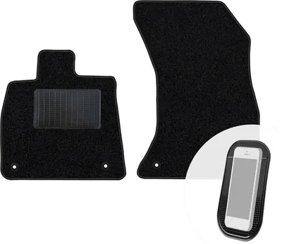 Produktbild von moto-MOLTICO Vorne Fußmatten Auto Velours Autoteppiche Schwarz Automatten Set 2-teilig passend für Audi 80 B4 Coupe 1990-2000