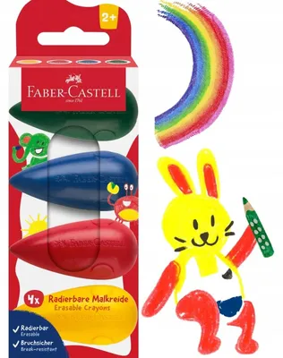 Image de Premiers crayons de cire Faber-Castell – 4 couleurs pour bébé