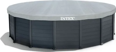 Produktbild von INTEX Abdeckung Frame Pool Graphit 4,78 x 1,24m