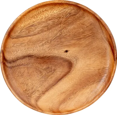 Produktbild von Holzteller Akazie rund 25cm Holz Schale Obstteller Deko Unikat