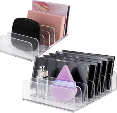 Produktbild von 2 Pack Kosmetik Organizer Lidschatten, Schminkaufbawahrung Make up Paletten Halter mit 7 Steckplätzen für Schminktisch Waschtisch Schrank