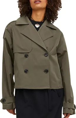 Produktbild von Jack & Jones 12248654_1924_S, Trenchcoat, Uni, Erwachsener, Kleidungsknopf, Polyester, Grün