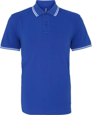 Image de Asquith & Fox Polo pour homme, manches courtes RW4809 (L) (bleu roi/blanc)