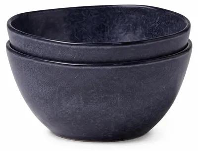 Produktbild von 2 Stück tiefe Keramikschalen Storm 18x9,5 cm - dunkelblau, Clay