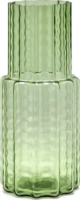 Image de Serax – Ruben Deriemaeker – Vases "Waves" – Transparent/Vert – Diamètre : 16 cm – Hauteur : 35 cm – Poids : 2,13 kg