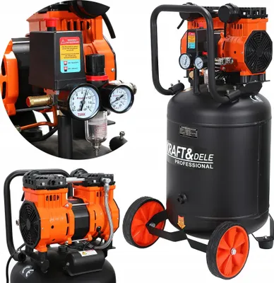 Zdjęcie produktu dla Kompresor Bezolejowy Kraft&Dele 8 Bar 50L 2000W 2800 RPM 290 l/min