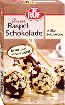 Produktbild von RUF Raspel Schokolade weiß 100g