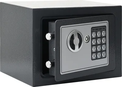 Produktbild von Elektronischer Digital Safe Dunkelgrau 23x17x17 cm Stahl, Tresore DesignMöbel Neu