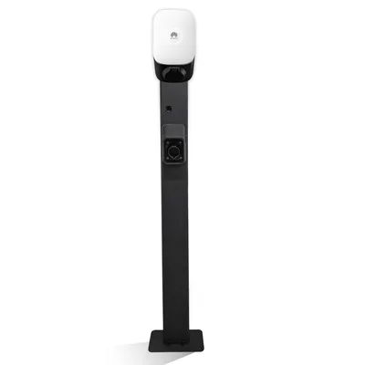 Immagine prodotto di Supporto Wallbox per Huawei - supporto in metallo per 1 stazione di ricarica, resistente alle intemperie e verniciato a polvere, altezza 149 cm, nero