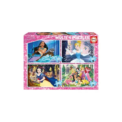 Produktbild von Educa Borras Multi 4s Disney Prinzessinnen 50-80-holzpuzzle 100-150 Stücke Mehrfarbig  Mehrfarbig One Size