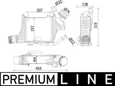 Obrázek produktu pro Mezichladič MAHLE pro MERCEDES C-KLASSE
