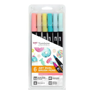 Immagine prodotto di Tombow ABT-6P-4 marcatore Fine/Extra grassetto Multicolore 6 pz