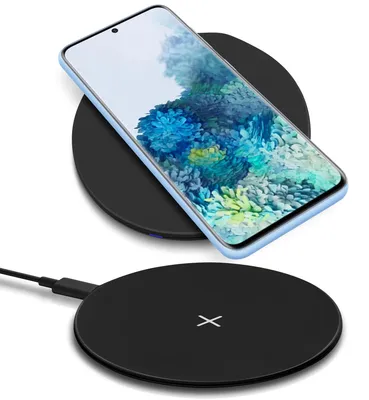 Produktbild von Kabelloser Qi Ladestation 15W für Samsung Galaxy S25 S24 Ladegerät schnell Laden